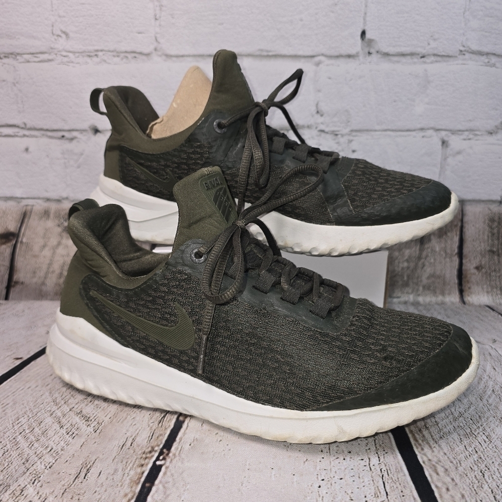 Nike Rival 1234 Men's Olive Green Running Shoes Mesh Size 8